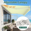 image:imageMCombo 2YearNonFading 8 x 7ft Retractable Patio Awning Fully Assembled Manual Sunshade with Aluminum Frame 100 Acrylic Fabric Outdoor Window Awning for Deck Balcony Yard Beige 8 x 7ftBeige