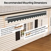 image:imageMCombo 2YearNonFading 8 x 7ft Retractable Patio Awning Fully Assembled Manual Sunshade with Aluminum Frame 100 Acrylic Fabric Outdoor Window Awning for Deck Balcony Yard Beige 8 x 7ftDark Grey