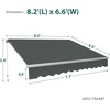 image:imageMCombo 2YearNonFading 8 x 7ft Retractable Patio Awning Fully Assembled Manual Sunshade with Aluminum Frame 100 Acrylic Fabric Outdoor Window Awning for Deck Balcony Yard Beige 8 x 7ftDark Grey