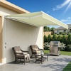 image:imageMCombo 2YearNonFading 8 x 7ft Retractable Patio Awning Fully Assembled Manual Sunshade with Aluminum Frame 100 Acrylic Fabric Outdoor Window Awning for Deck Balcony Yard Beige 8 x 7ftBeige