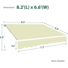 image:imageMCombo 2YearNonFading 8 x 7ft Retractable Patio Awning Fully Assembled Manual Sunshade with Aluminum Frame 100 Acrylic Fabric Outdoor Window Awning for Deck Balcony Yard Beige 8 x 7ftBeige