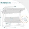 image:imageMCombo 3 Seat Patio Swing Chair Outdoor Swing with Adjustable Canopy Weather Resistant Steel Frame Porch Swing Sets for Backyard Poolside Balcony 4090 BurgundyBurgundy