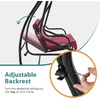 image:imageMCombo 3 Seat Patio Swing Chair Outdoor Swing with Adjustable Canopy Weather Resistant Steel Frame Porch Swing Sets for Backyard Poolside Balcony 4090 BurgundyBurgundy