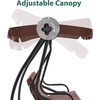 image:imageMCombo 3 Seat Patio Swing Chair Outdoor Swing with Adjustable Canopy Weather Resistant Steel Frame Porch Swing Sets for Backyard Poolside Balcony 4090 BurgundyBrown