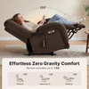 image:imageMCombo 646 Oversized Reclining Loveseat with Heat and Massage Zero Gravity Recliner Loveseat Sofa with Adjustable Headrest and Dual USB Charging Ports Fabric 6855 BrownBrown