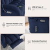 image:imageMCombo 646 Oversized Reclining Loveseat with Heat and Massage Zero Gravity Recliner Loveseat Sofa with Adjustable Headrest and Dual USB Charging Ports Fabric 6855 BrownBlue
