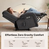 image:imageMCombo 646 Oversized Reclining Loveseat with Heat and Massage Zero Gravity Recliner Loveseat Sofa with Adjustable Headrest and Dual USB Charging Ports Fabric 6855 BrownDark Grey