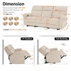 image:imageMCombo 646 Wall Hugger Power Loveseat Recliner Sofa with USB Ports Reclining Loveseat for Small Spaces Living Room RV Fabric PR635M1 Navy BlueBeige