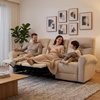image:imageMCombo 646 Wall Hugger Power Loveseat Recliner Sofa with USB Ports Reclining Loveseat for Small Spaces Living Room RV Fabric PR635M1 Navy BlueBeige