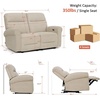 image:imageMCombo 646 Wall Hugger Power Loveseat Recliner Sofa with USB Ports Reclining Loveseat for Small Spaces Living Room RV Fabric PR635M1 Navy BlueBeige