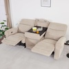 image:imageMCombo 646 Wall Hugger Power Loveseat Recliner Sofa with USB Ports Reclining Loveseat for Small Spaces Living Room RV Fabric PR635M1 Navy BlueBeige