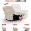 image:imageMCombo 646 Wall Hugger Power Loveseat Recliner Sofa with USB Ports Reclining Loveseat for Small Spaces Living Room RV Fabric PR635M1 Navy BlueBeige