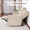 image:imageMCombo 646 Wall Hugger Power Loveseat Recliner Sofa with USB Ports Reclining Loveseat for Small Spaces Living Room RV Fabric PR635M1 Navy BlueBeige