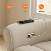 image:imageMCombo 646 Wall Hugger Power Loveseat Recliner Sofa with USB Ports Reclining Loveseat for Small Spaces Living Room RV Fabric PR635M1 Navy BlueBeige