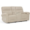 image:imageMCombo 646 Wall Hugger Power Loveseat Recliner Sofa with USB Ports Reclining Loveseat for Small Spaces Living Room RV Fabric PR635M1 Navy BlueBeige