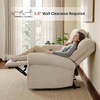 image:imageMCombo 646 Wall Hugger Power Loveseat Recliner Sofa with USB Ports Reclining Loveseat for Small Spaces Living Room RV Fabric PR635M1 Navy BlueBeige
