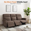 image:imageMCombo 646 Wall Hugger Power Loveseat Recliner Sofa with USB Ports Reclining Loveseat for Small Spaces Living Room RV Fabric PR635M1 Navy BlueDark Brown
