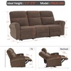 image:imageMCombo 646 Wall Hugger Power Loveseat Recliner Sofa with USB Ports Reclining Loveseat for Small Spaces Living Room RV Fabric PR635M1 Navy BlueDark Brown