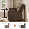 image:imageMCombo 646 Wall Hugger Power Loveseat Recliner Sofa with USB Ports Reclining Loveseat for Small Spaces Living Room RV Fabric PR635M1 Navy BlueDark Brown