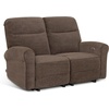 image:imageMCombo 646 Wall Hugger Power Loveseat Recliner Sofa with USB Ports Reclining Loveseat for Small Spaces Living Room RV Fabric PR635M1 Navy BlueDark Brown