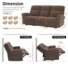 image:imageMCombo 646 Wall Hugger Power Loveseat Recliner Sofa with USB Ports Reclining Loveseat for Small Spaces Living Room RV Fabric PR635M1 Navy BlueDark Brown