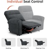 image:imageMCombo 646 Wall Hugger Power Loveseat Recliner Sofa with USB Ports Reclining Loveseat for Small Spaces Living Room RV Fabric PR635M1 Navy BlueDark Grey