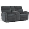 image:imageMCombo 646 Wall Hugger Power Loveseat Recliner Sofa with USB Ports Reclining Loveseat for Small Spaces Living Room RV Fabric PR635M1 Navy BlueDark Grey