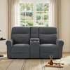 image:imageMCombo 646 Wall Hugger Power Loveseat Recliner Sofa with USB Ports Reclining Loveseat for Small Spaces Living Room RV Fabric PR635M1 Navy BlueDark Grey