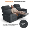 image:imageMCombo 646 Wall Hugger Power Loveseat Recliner Sofa with USB Ports Reclining Loveseat for Small Spaces Living Room RV Fabric PR635M1 Navy BlueDark Grey
