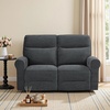 image:imageMCombo 646 Wall Hugger Power Loveseat Recliner Sofa with USB Ports Reclining Loveseat for Small Spaces Living Room RV Fabric PR635M1 Navy BlueDark Grey
