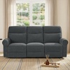 image:imageMCombo 646 Wall Hugger Power Loveseat Recliner Sofa with USB Ports Reclining Loveseat for Small Spaces Living Room RV Fabric PR635M1 Navy BlueDark Grey