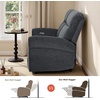 image:imageMCombo 646 Wall Hugger Power Loveseat Recliner Sofa with USB Ports Reclining Loveseat for Small Spaces Living Room RV Fabric PR635M1 Navy BlueDark Grey