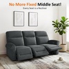 image:imageMCombo 646 Wall Hugger Power Loveseat Recliner Sofa with USB Ports Reclining Loveseat for Small Spaces Living Room RV Fabric PR635M1 Navy BlueDark Grey