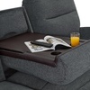 image:imageMCombo 646 Wall Hugger Power Loveseat Recliner Sofa with USB Ports Reclining Loveseat for Small Spaces Living Room RV Fabric PR635M1 Navy BlueDark Grey