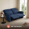 image:imageMCombo 646 Wall Hugger Power Loveseat Recliner Sofa with USB Ports Reclining Loveseat for Small Spaces Living Room RV Fabric PR635M1 Navy BlueNavy Blue