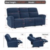 image:imageMCombo 646 Wall Hugger Power Loveseat Recliner Sofa with USB Ports Reclining Loveseat for Small Spaces Living Room RV Fabric PR635M1 Navy BlueNavy Blue