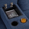 image:imageMCombo 646 Wall Hugger Power Loveseat Recliner Sofa with USB Ports Reclining Loveseat for Small Spaces Living Room RV Fabric PR635M1 Navy BlueNavy Blue