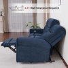 image:imageMCombo 646 Wall Hugger Power Loveseat Recliner Sofa with USB Ports Reclining Loveseat for Small Spaces Living Room RV Fabric PR635M1 Navy BlueNavy Blue