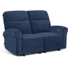 image:imageMCombo 646 Wall Hugger Power Loveseat Recliner Sofa with USB Ports Reclining Loveseat for Small Spaces Living Room RV Fabric PR635M1 Navy BlueNavy Blue