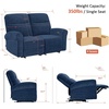 image:imageMCombo 646 Wall Hugger Power Loveseat Recliner Sofa with USB Ports Reclining Loveseat for Small Spaces Living Room RV Fabric PR635M1 Navy BlueNavy Blue