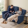 image:imageMCombo 646 Wall Hugger Power Loveseat Recliner Sofa with USB Ports Reclining Loveseat for Small Spaces Living Room RV Fabric PR635M1 Navy BlueNavy Blue