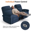image:imageMCombo 646 Wall Hugger Power Loveseat Recliner Sofa with USB Ports Reclining Loveseat for Small Spaces Living Room RV Fabric PR635M1 Navy BlueNavy Blue