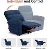image:imageMCombo 646 Wall Hugger Power Loveseat Recliner Sofa with USB Ports Reclining Loveseat for Small Spaces Living Room RV Fabric PR635M1 Navy BlueNavy Blue
