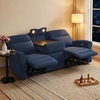 image:imageMCombo 646 Wall Hugger Power Loveseat Recliner Sofa with USB Ports Reclining Loveseat for Small Spaces Living Room RV Fabric PR635M1 Navy BlueNavy Blue