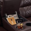 image:imageMCombo 767 3 Seats Zero Gravity Power Loveseat Sofa for Adults Home Theater Seating with Power Headrest FSC Certified USB amp Type C Ports Armrest Storage amp LED Light HTS564 GreyDark Brown