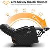 image:imageMCombo 767 3 Seats Zero Gravity Power Loveseat Sofa for Adults Home Theater Seating with Power Headrest FSC Certified USB amp Type C Ports Armrest Storage amp LED Light HTS564 GreyBlack