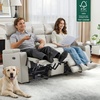 image:imageMCombo 767 3 Seats Zero Gravity Power Loveseat Sofa for Adults Home Theater Seating with Power Headrest FSC Certified USB amp Type C Ports Armrest Storage amp LED Light HTS564 GreyLight Grey