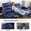 image:imageMCombo 767 3 Seats Zero Gravity Power Loveseat Sofa for Adults Home Theater Seating with Power Headrest FSC Certified USB amp Type C Ports Armrest Storage amp LED Light HTS564 GreyNavy Blue