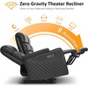 image:imageMCombo 767 3 Seats Zero Gravity Power Loveseat Sofa for Adults Home Theater Seating with Power Headrest FSC Certified USB amp Type C Ports Armrest Storage amp LED Light HTS564 GreyDark Grey