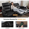image:imageMCombo 767 3 Seats Zero Gravity Power Loveseat Sofa for Adults Home Theater Seating with Power Headrest FSC Certified USB amp Type C Ports Armrest Storage amp LED Light HTS564 GreyBlack